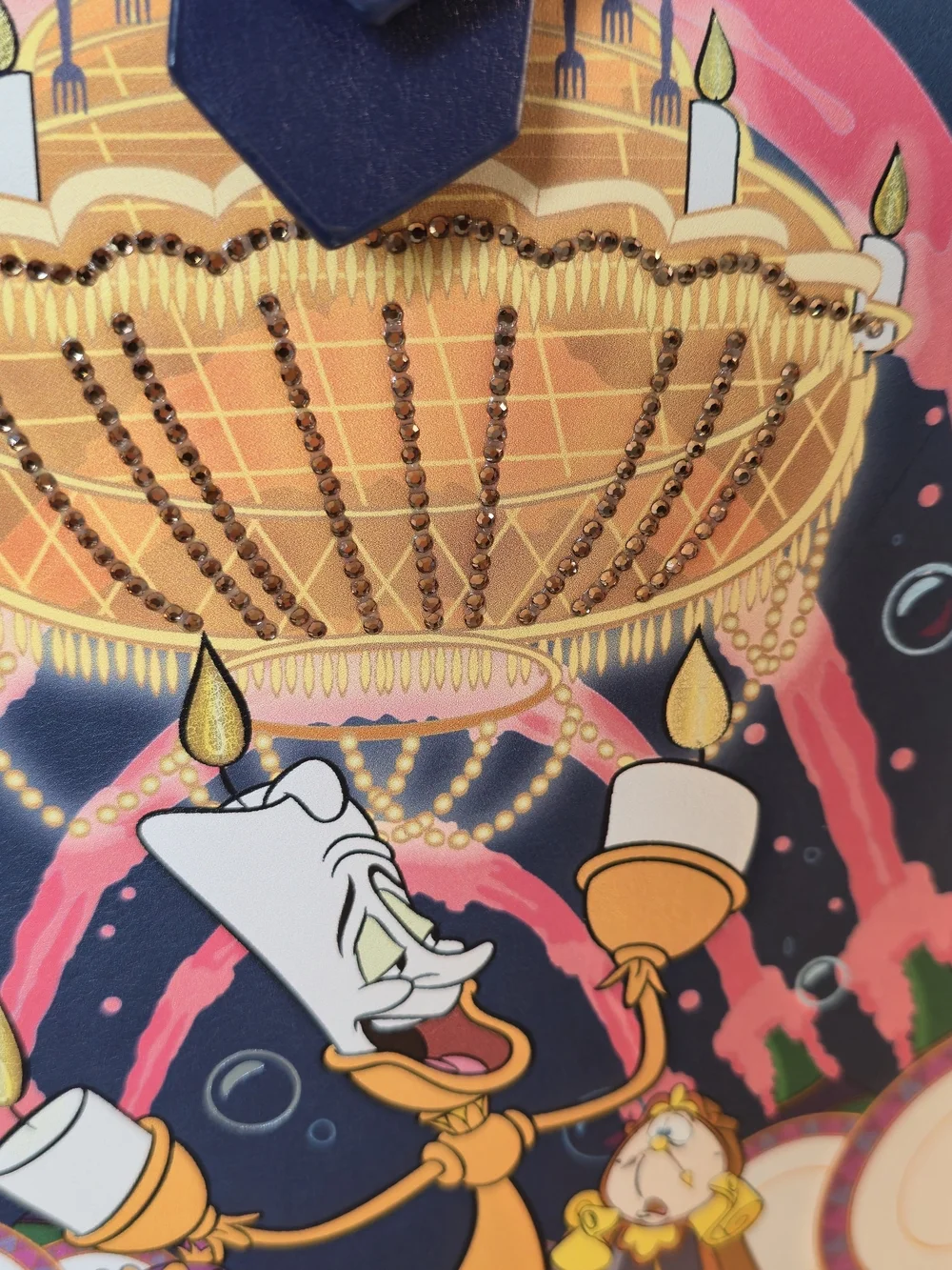 Our Universe Disney Beauty and the Beast Lumière & Chip Navy Mini Backpack